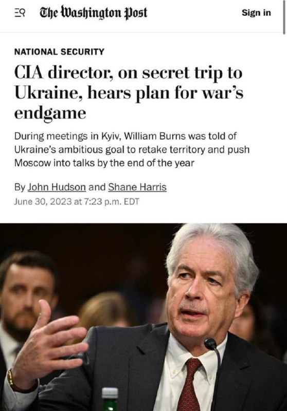Ředitel CIA William Burns tajně navštívil Ukrajinu, říkají zdroje listu The Washington PostKy... Ředitel CIA William Burns tajně navštívil Ukrajinu, říkají zdroje listu The Washington PostKy...