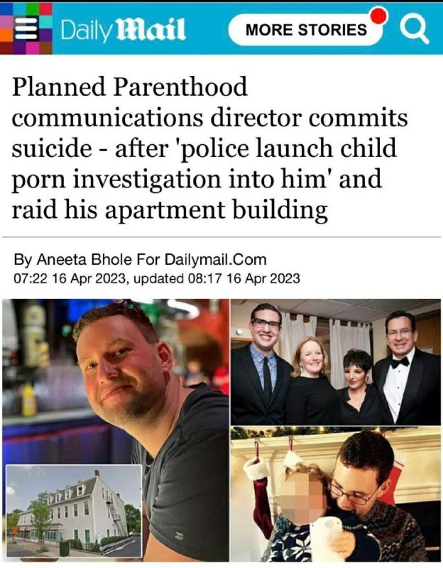 🩸 Ředitel komunikace Planned Parenthood spáchá sebevraždu poté, co "policie proti němu...