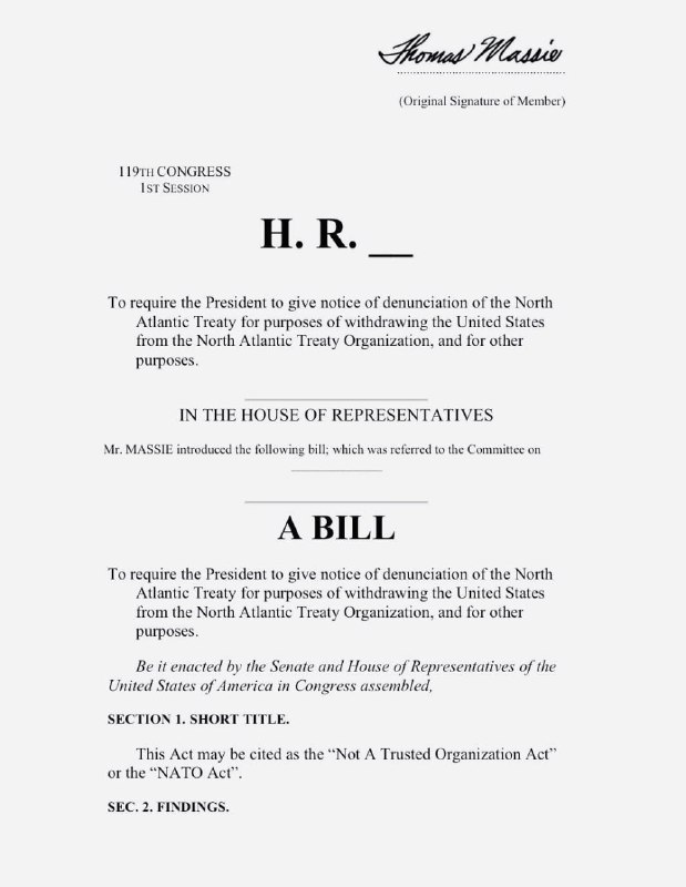 🇺🇸🖕🇪🇺 Republikáni předložili návrh zákona o vystoupení USA z NATO▪️Republik... 🇺🇸🖕🇪🇺 Republikáni předložili návrh zákona o vystoupení USA z NATO▪️Republik...