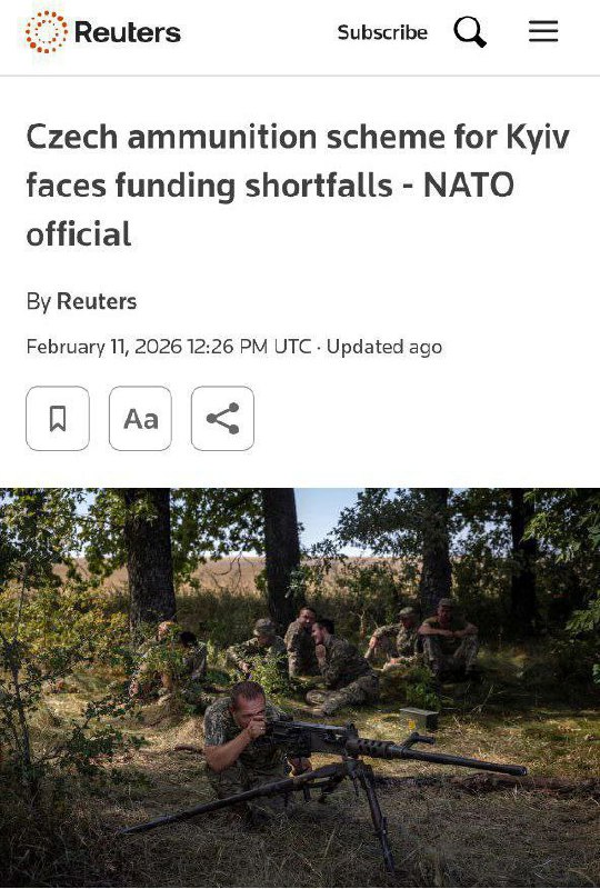 🇨🇿🇺🇦 Reuters uvádí, že česká iniciativa týkající se munice pro Ukrajinu získala...