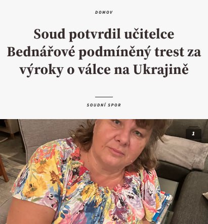 ❗️🇨🇿Rozsudek nad učitelkou: Trest za jiný názor na Ukrajinu.Soud dnes potvrdil učitelc... ❗️🇨🇿Rozsudek nad učitelkou: Trest za jiný názor na Ukrajinu.Soud dnes potvrdil učitelc...