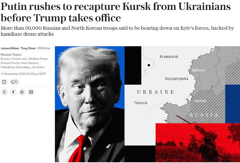 ‼️ 🇷🇺🇺🇸Ruská armáda již vrátila polovinu okupované části Kurské oblasti a do...