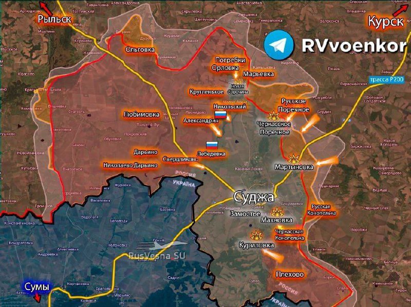 🇷🇺⚔️🇺🇦Ruská armáda osvobodila Kursk Lebeděvku a Nikolskij, dokončila porážku n...