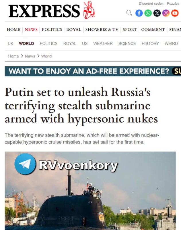 ‼️🇬🇧🇷🇺 Ruská jaderná ponorka Archangelsk by mohla představovat vážnou hrozbu pr...