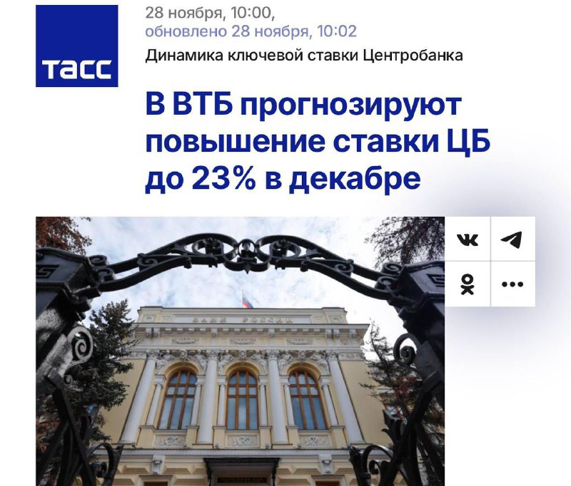 Ruské banky se aktivně připravují na zvýšení sazby centrální banky na 25 %.V prosinci se o?...