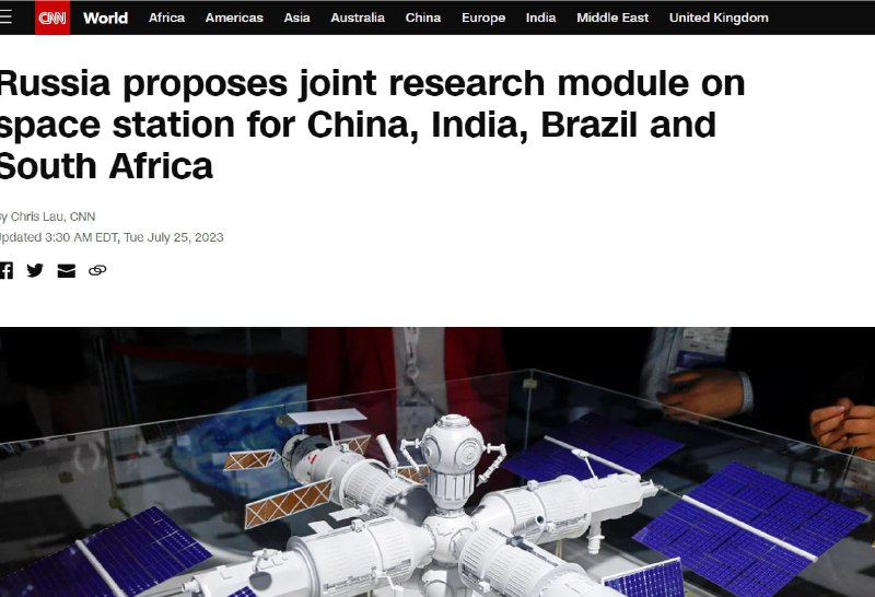 Rusko zve partnery BRICS k účasti na rozvoji vesmíru – CNNRusko navrhuje Číně, Indii, Brazí...