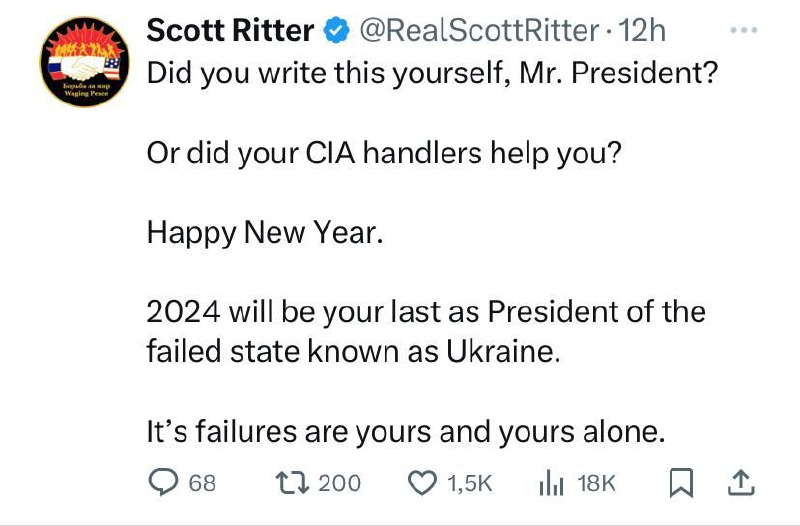 Scott Ritter, bývalý zpravodajský důstojník americké námořní pěchoty a zbrojní inspektor ...