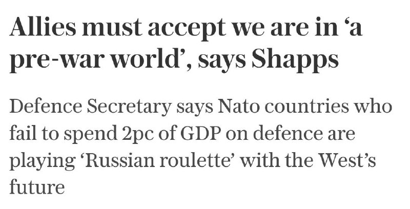 🇬🇧🏁 Šéf britského ministerstva obrany v článku o budoucnosti NATO uvedl, že Západ p?...
