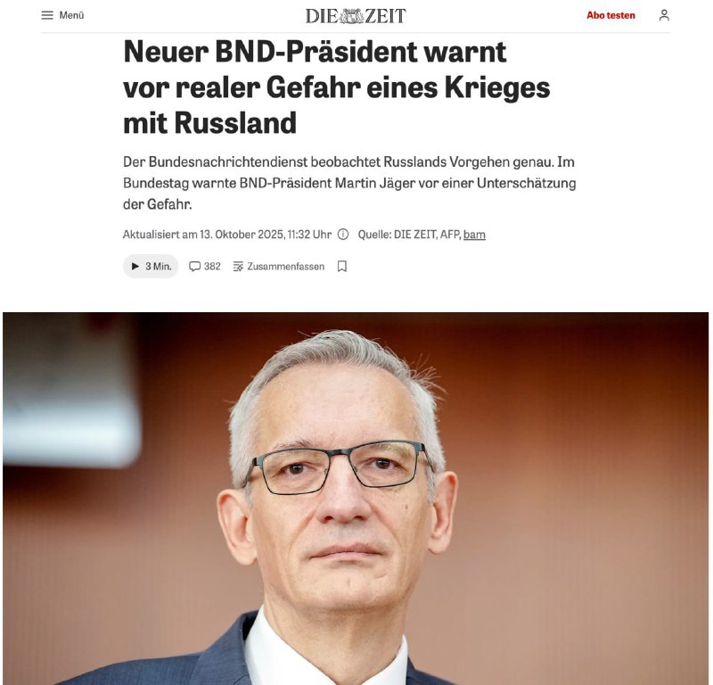 Šéf německé rozvědky Martin Jäger: „Moskva usiluje o podkopání NATO a destabilizaci demokr...