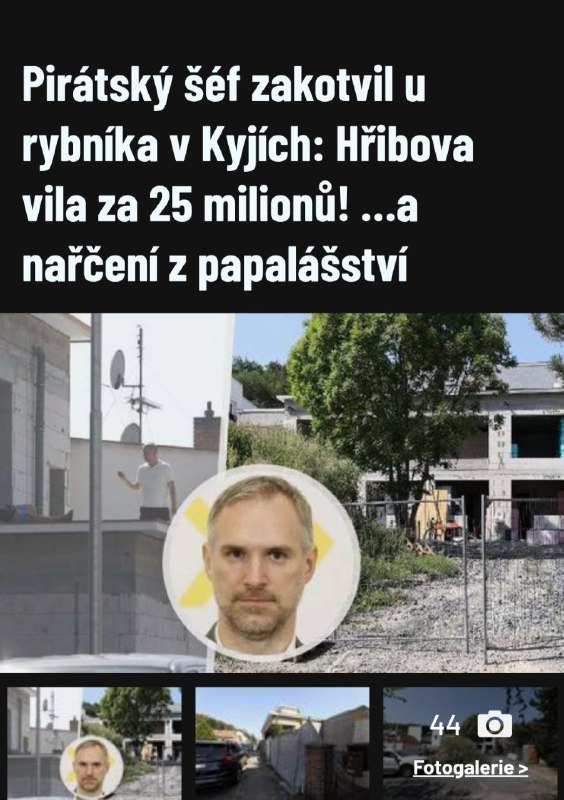 🇨🇿🤡 Šéf Pirátů Zdeněk Hřib u malebného rybníka v Kyjích staví vilu za 25 milionů...