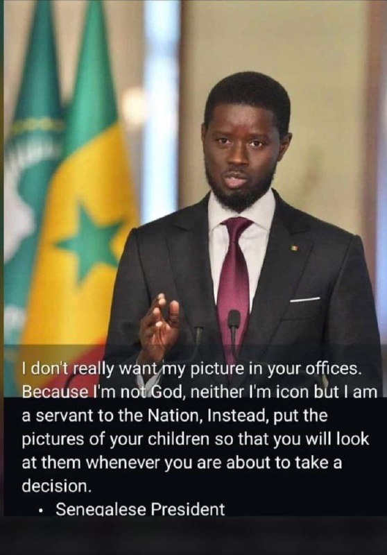 🇸🇳Senegalský prezident Bassirou Diomaye Faye"Opravdu nechci moji fotku ve vašich kancel...