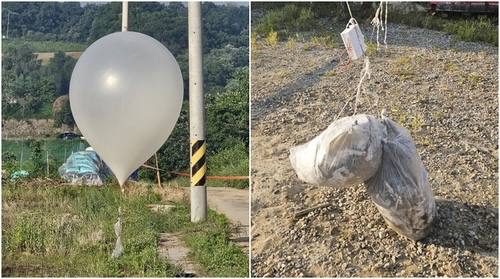 .Severní Korea poslala jihokorejským sousedům desítky balonů naplněných odpadky v reakci na d...