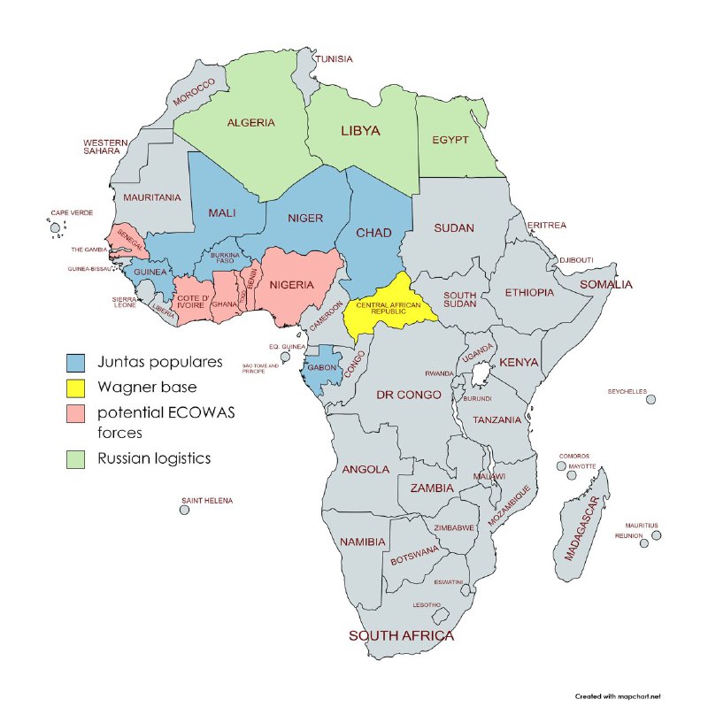 Seznamte se s "pásem junty" v západní Africe – skvělé, ne? – a raketovou rychlost...