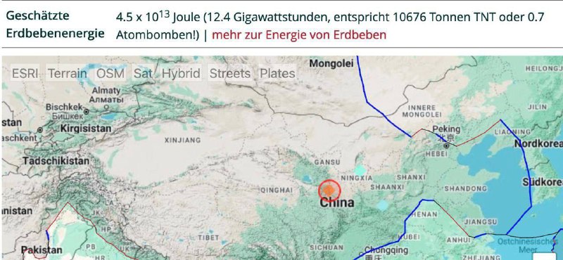 ⚠️SILNÉ ZEMĚTŘESENÍ VE STŘEDNÍ ČÍNĚ S M6.018. PROSINCE 2023V pozdních odpoledních hod...