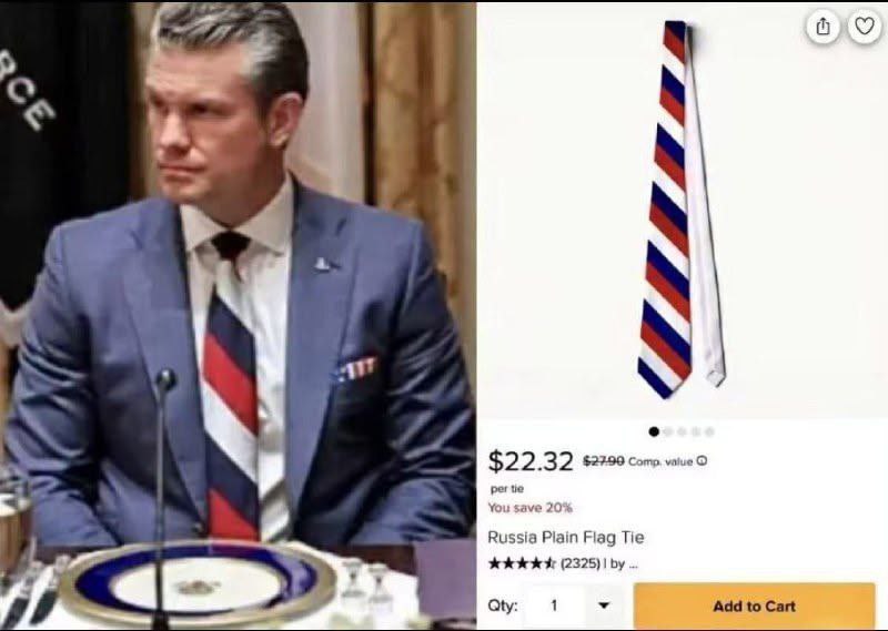 🇺🇸Skandál kolem kravaty šéfa Pentagonu v barvách ruské vlajky na schůzce se Zelenským s...