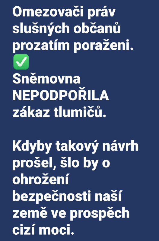 Skvělá zpráva! Zákazy, jejichž autorem je Vít Rakušan, Sněmovna nepodpořila.