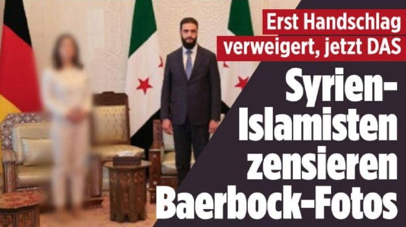 .Slečna ,,360",,Syrští islamisté cenzurují fotografie Baerbock" - BILD----------To by...