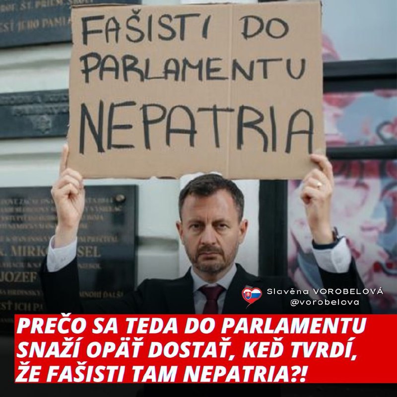 🇸🇰Slovenská poslankyně Slavěna Vorobelová: Heger při příležitosti výročí Slovenské...