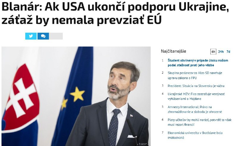 🔥 Slovensko se postavilo proti pomoci EU Ukrajině bez amerických peněz.Po prohlášení Donald...