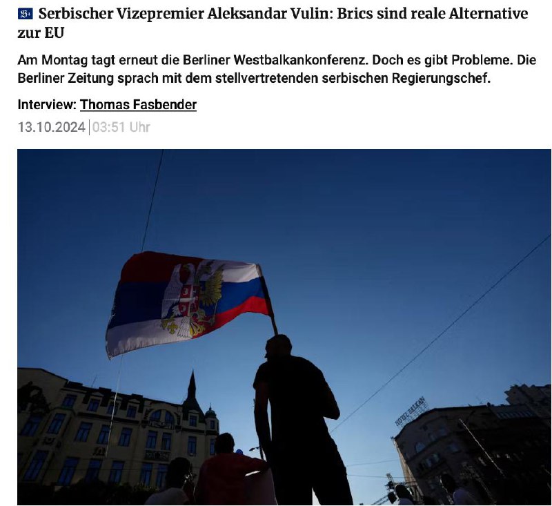 ‼️🇷🇸Srbsko zvažuje možnost vstupu do BRICS - jako alternativu ke vstupu do Evropské uni...