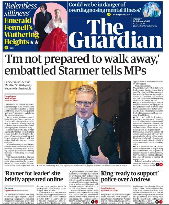 „Starmer ignoruje výzvy k rezignaci a jeho spojenci obviňují Streetinga z vyvolání krize.“?...