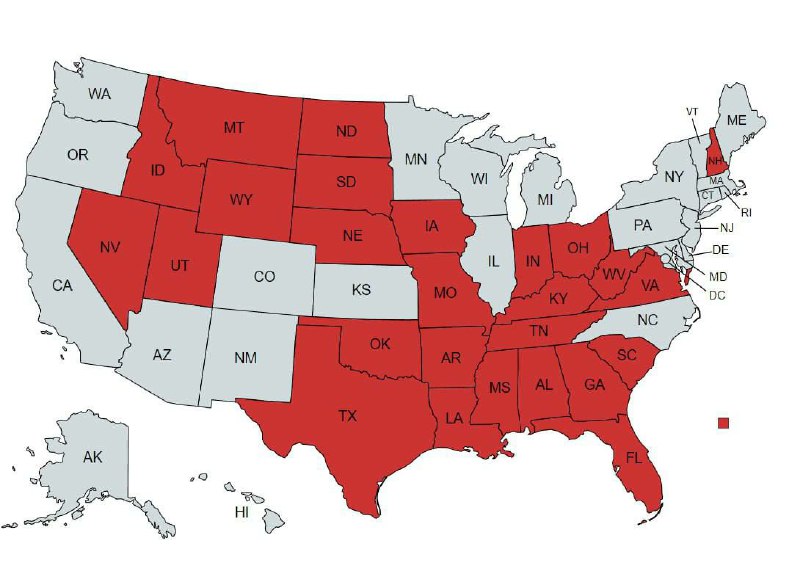 🐦‍⬛️🇺🇸 Státy, které podporovaly Texas v konfliktu s Washingtonem (červený pás)25...