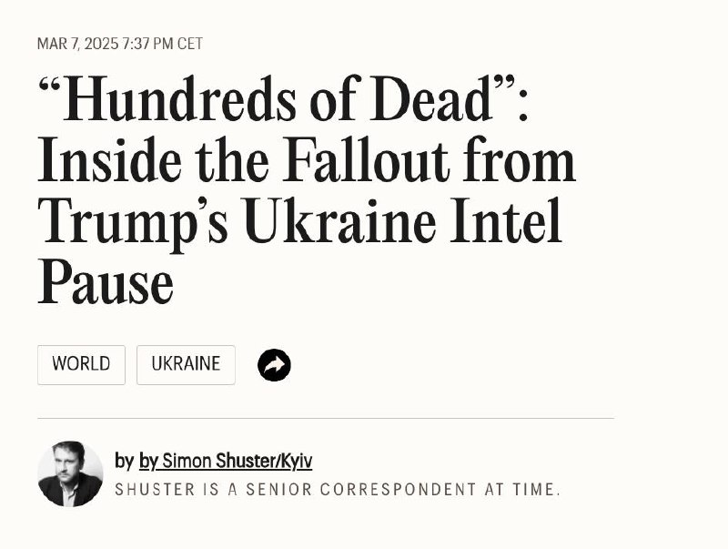🇺🇸☠🇺🇦 „Stovky mrtvých“: Zákaz přesunu amerických zpravodajských služeb do Ky...