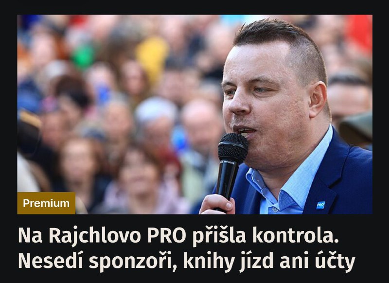 Strana PRO Jindřicha Rajchla musela ukázat účty. Na kontrolu se k ní totiž vydal dohledový ú...