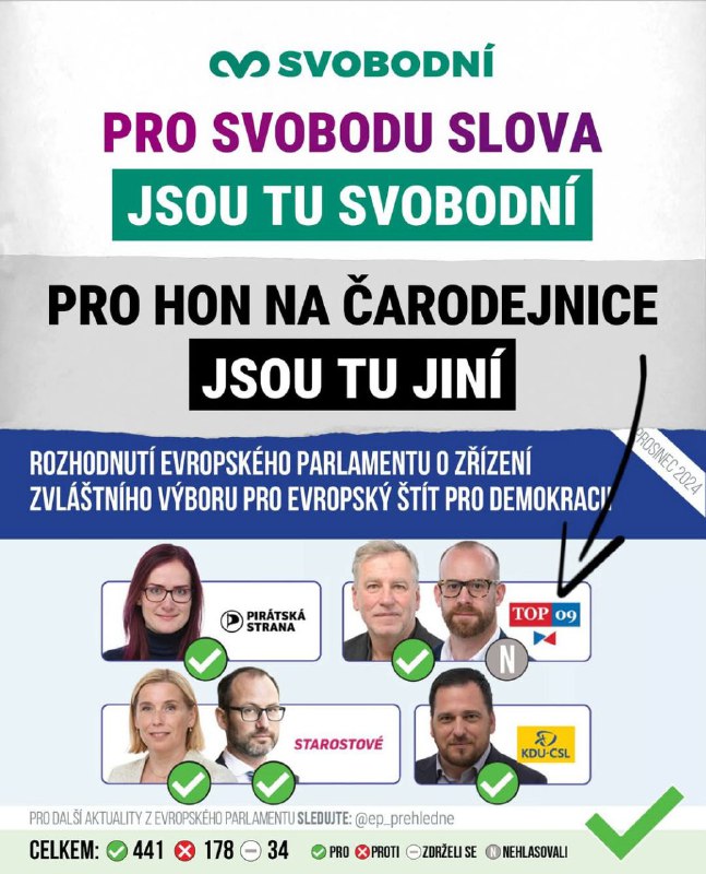 ✅ Svobodní tu byli, jsou a budou pro svobodu slova.✅ Proti dezinformacím a lžím lze bojovat ...