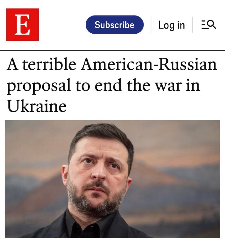 🔴🖥The Economist: Kyjev považuje americko-ruský návrh na ukončení války na Ukrajině za h...