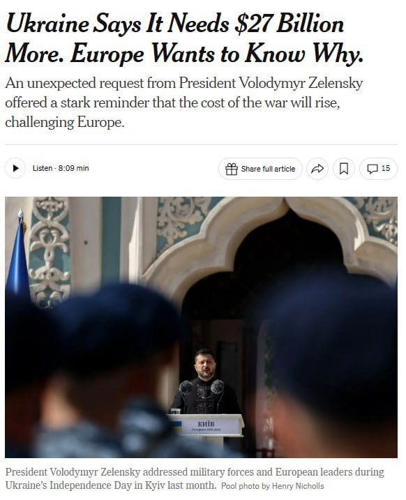 🇪🇺🇺🇦 The New York Times píše, že EU je rozhořčena drzostí Ukrajinců, kteří už ... 🇪🇺🇺🇦 The New York Times píše, že EU je rozhořčena drzostí Ukrajinců, kteří už ...