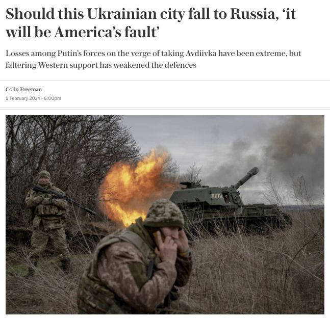 🇷🇺🇺🇦📰The Telegraph: Ruská armáda je „na pokraji dobytí“ Avdějevky▪️"...