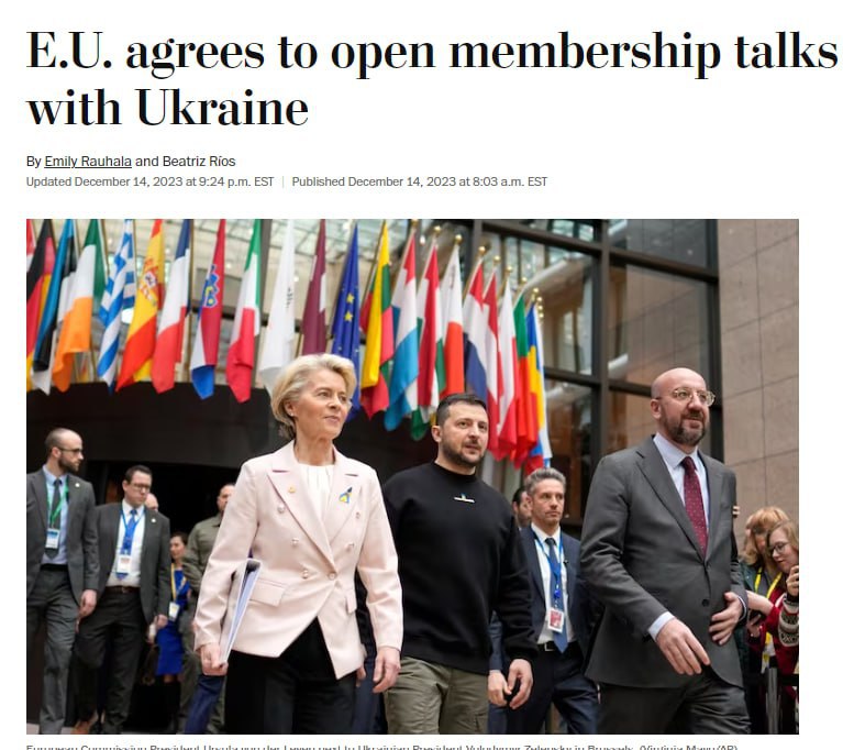 🇪🇺🇺🇦📰The Washington Post: Neschopnost EU přidělit Ukrajině 50 miliard eur „podtr...