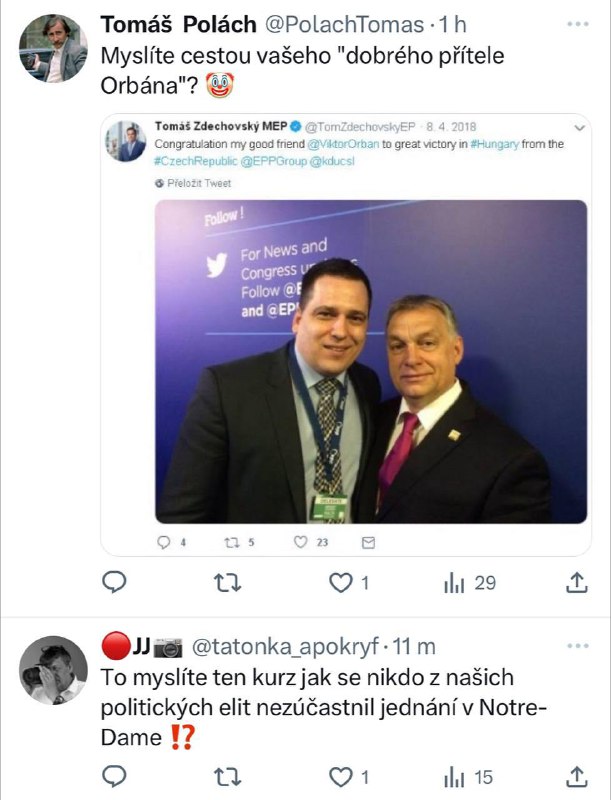 🤡Tomáš Zdechovský nezůstal ve stínu a opět „sklidil potlesk“ za svou reakci na cestu sl...