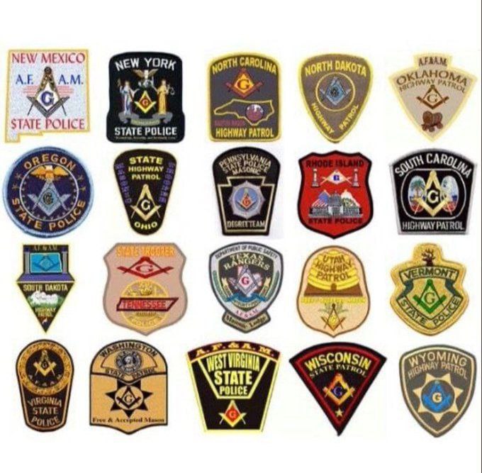 Toto jsou některá loga a erby policie v různých státech USA🤔