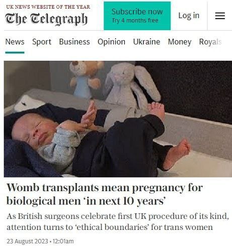 🇬🇧Transplantace dělohy otevírá mužům cestu k těhotenství v příštích 10 letech. Lék...