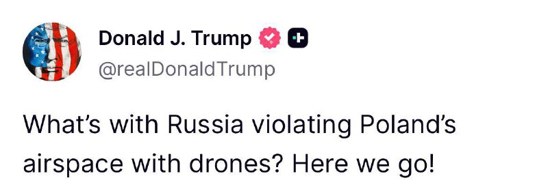 🇺🇸 Trump: „Cože, ruské drony porušily polský vzdušný prostor? Tak pojďme na to!&q...