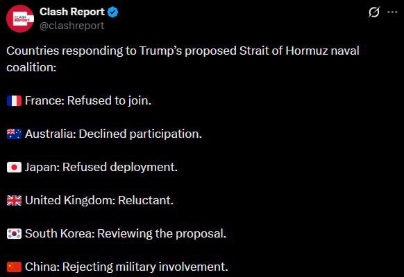 ‼️🇺🇸🇮🇷Trump dostal odmítnutí: Většina zemí odmítla účast v americké námoř... ‼️🇺🇸🇮🇷Trump dostal odmítnutí: Většina zemí odmítla účast v americké námoř...