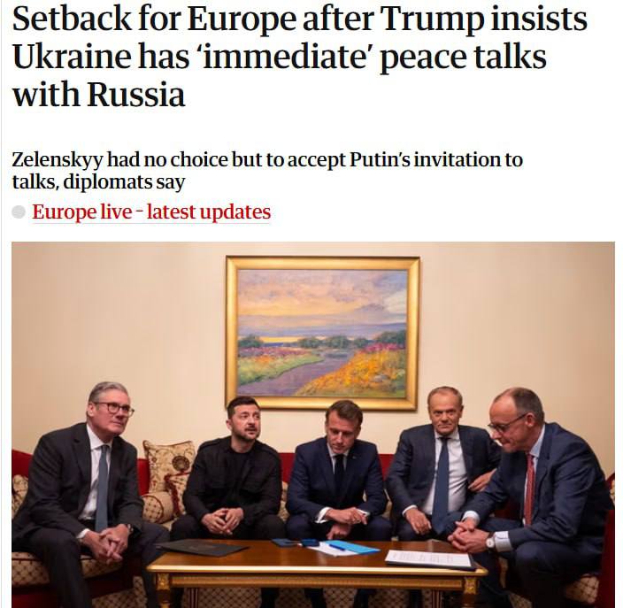 ⏺️ Trump narušil plány Evropy tím, že zmařil plány na nové sankce proti Rusku, píše The...