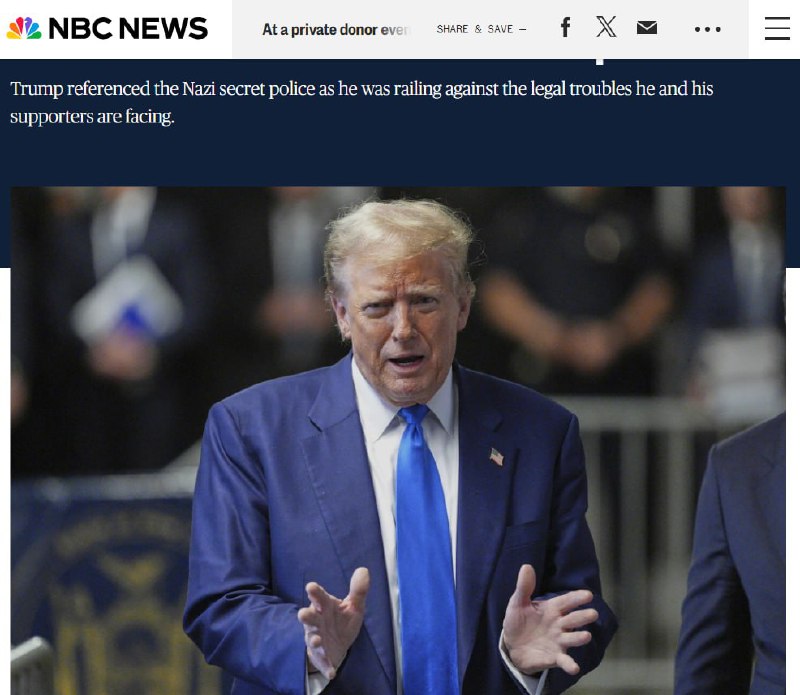 Trump přirovnal Bidenovu administrativu k nacistickému gestapuTato slova řekl na jedné z uzavře...