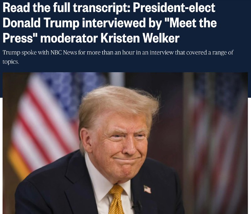 ‼️🇺🇸 🇨🇳Trump řekl, že už po svém zvolení mluvil se Si Ťin-pchingem▪️V rozh...