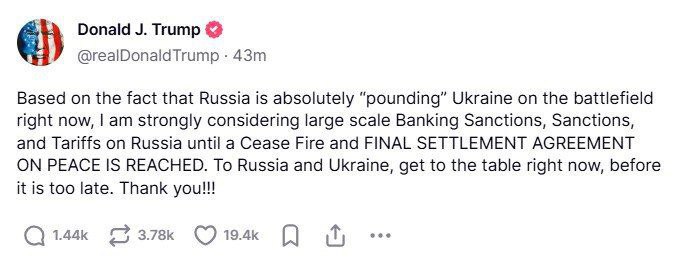 🇺🇸Trump Rusku zdvořile pohrozil sankcemi, protože na bojišti poráží ukrajinské ozbrojen...