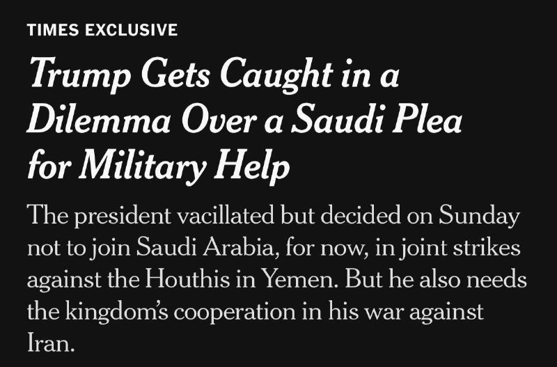 🇺🇸🇸🇦🇾🇪„Trump se rozhodl, že neprovede útoky na Hútí v Jemenu, a změnil své... 🇺🇸🇸🇦🇾🇪„Trump se rozhodl, že neprovede útoky na Hútí v Jemenu, a změnil své...