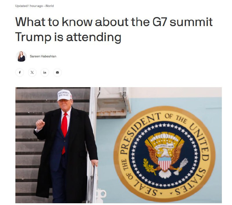 ‼️🇺🇸🇺🇦Trump se setká se Zelenským na summitu G7 v Kanadě, — Axios▪️Podle zd...