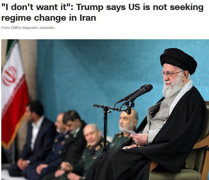‼️🇺🇸🇮🇷Trump si už nepřeje změnu moci v Íránu, protože nechce vidět „chaos?...