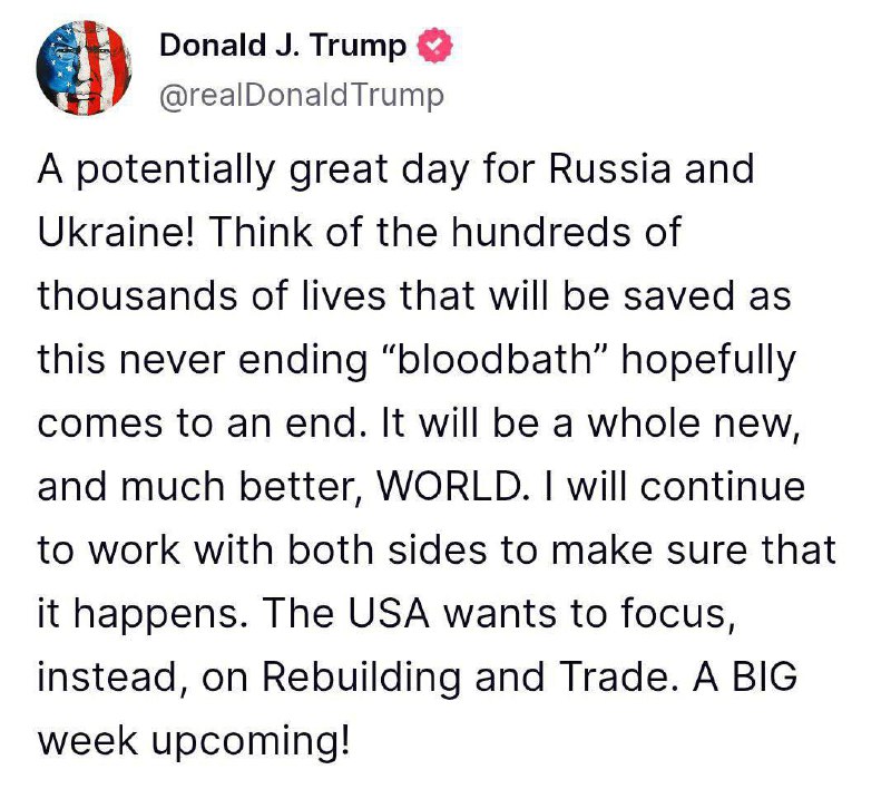🇺🇸🇺🇦🇷🇺Trump vydal prohlášení o příměří na Ukrajině. Píše, že to bude ?...