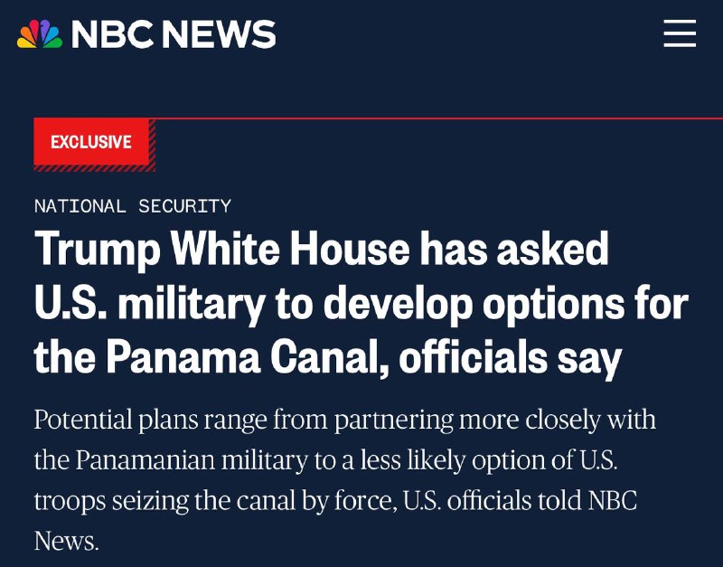 🇺🇸🇵🇦 Trumpova administrativa nařídila jižnímu velitelství USA, aby navrhlo vojensk?...