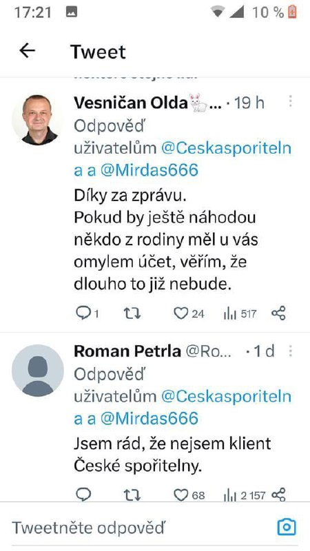 🛑 Ukázka reakcí k České SparkasseAngelika Bazalová k tomu píšeHoustone, máme problém. :-...