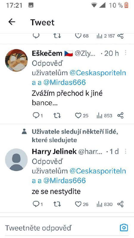 🛑 Ukázka reakcí k České SparkasseAngelika Bazalová k tomu píšeHoustone, máme problém. :-...