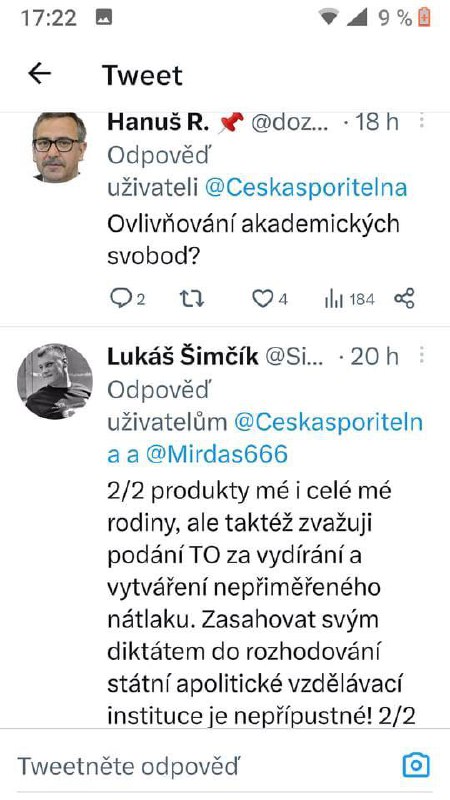 🛑 Ukázka reakcí k České SparkasseAngelika Bazalová k tomu píšeHoustone, máme problém. :-...